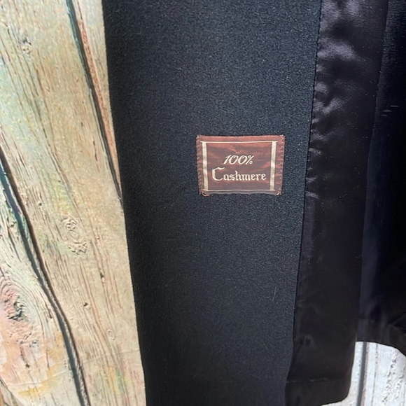 100% Cashmere Anne Klein Classic Black Coat 12/14 - Picture 10 of 16